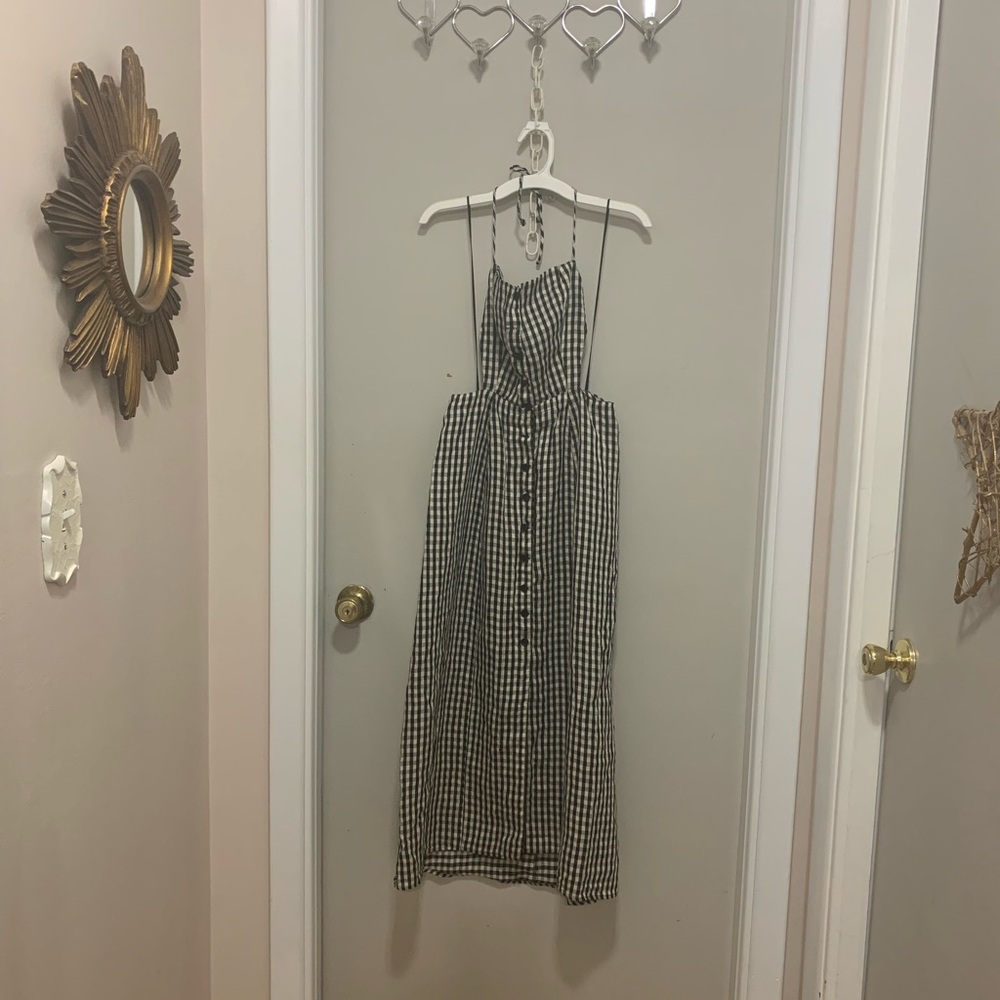 Reformation Linen Apron style dress